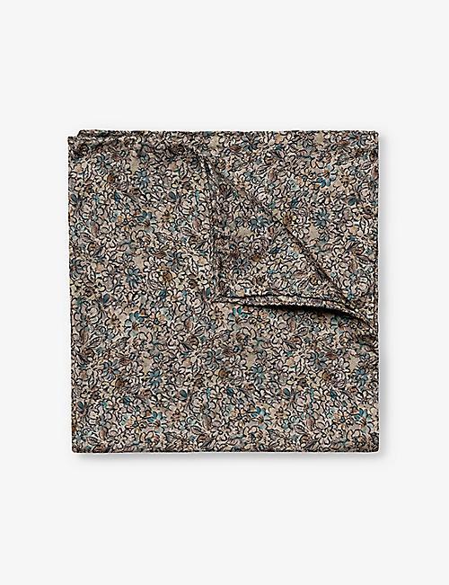 ETON Floral-pattern silk pocket square