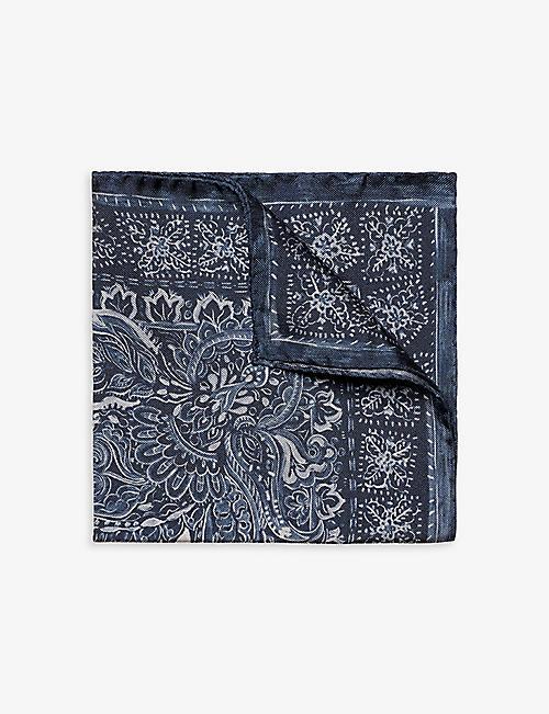 ETON Paisley-print silk pocket square