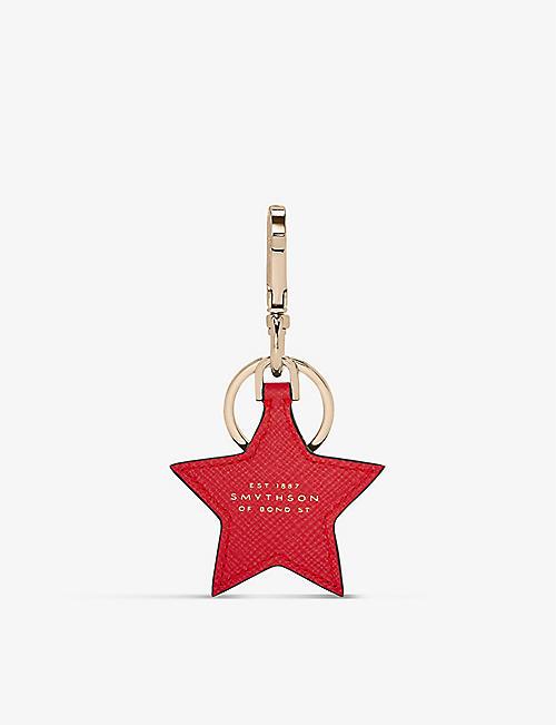SMYTHSON Panama star-shaped leather keyring