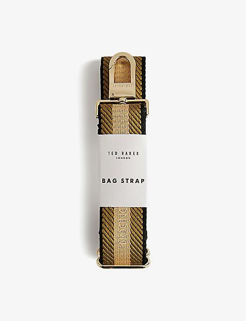 TED BAKER Webbii striped woven detachable bag strap