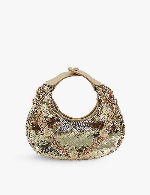 DUNE Dressing woven top-handle bag