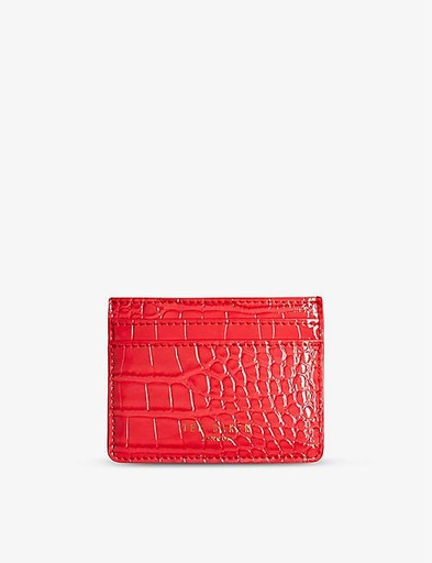 TED BAKER Valanne logo-embossed croc-effect faux-leather card holder
