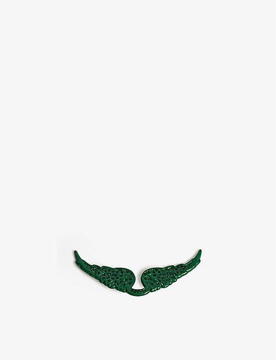 ZADIG&VOLTAIRE Swing your Wings rhinestone-encrusted metal badge
