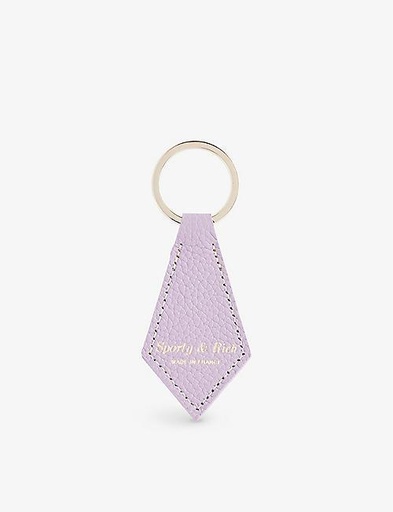SPORTY & RICH Logo-foiled pointed leather keyring