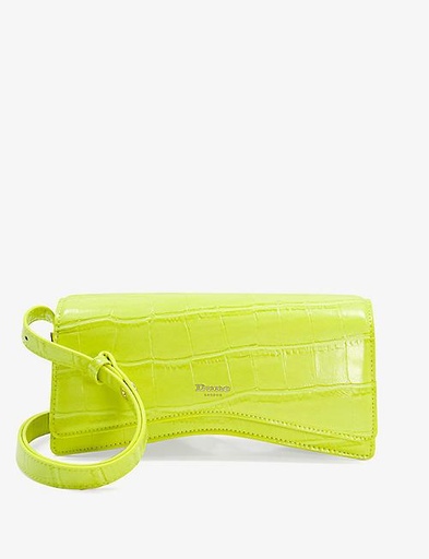 DUNE Dooley curved-base croc-effect faux-leather shoulder bag