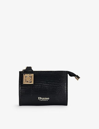 DUNE Koined logo-print faux-leather card holder