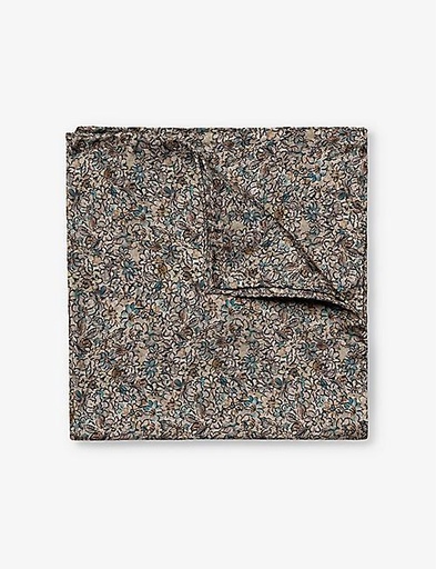 ETON Floral-pattern silk pocket square