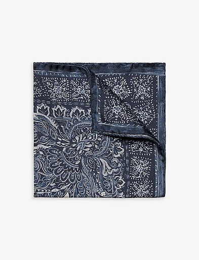 ETON Paisley-print silk pocket square