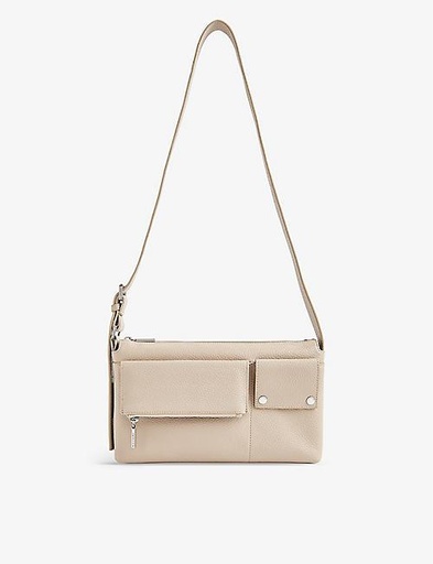 WHISTLES Tilda pocket-detail leather shoulder bag