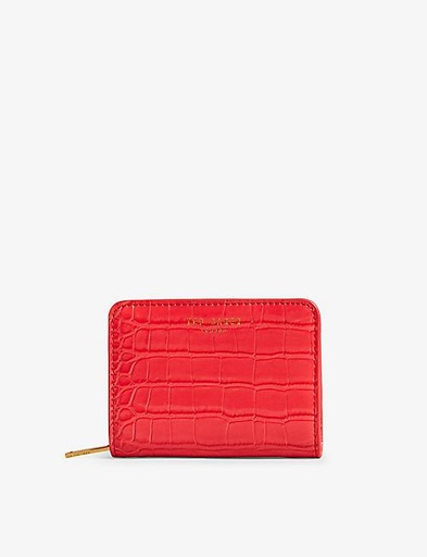 TED BAKER Valense small logo-embossed croc-effect faux-leather purse