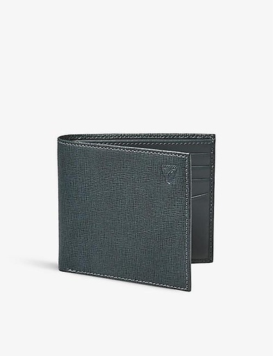 ASPINAL OF LONDON Bi-fold eight-card saffiano leather wallet