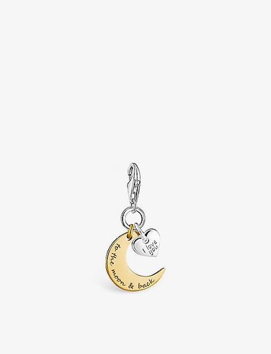 THOMAS SABO I Love You to the Moon and Back 18ct yellow gold-plated sterling silver charm