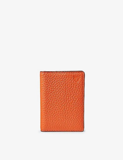 ASPINAL OF LONDON Double-fold logo-embossed leather card holder